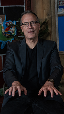 Mark Moran plays keybords for the Good Bad and the Funky